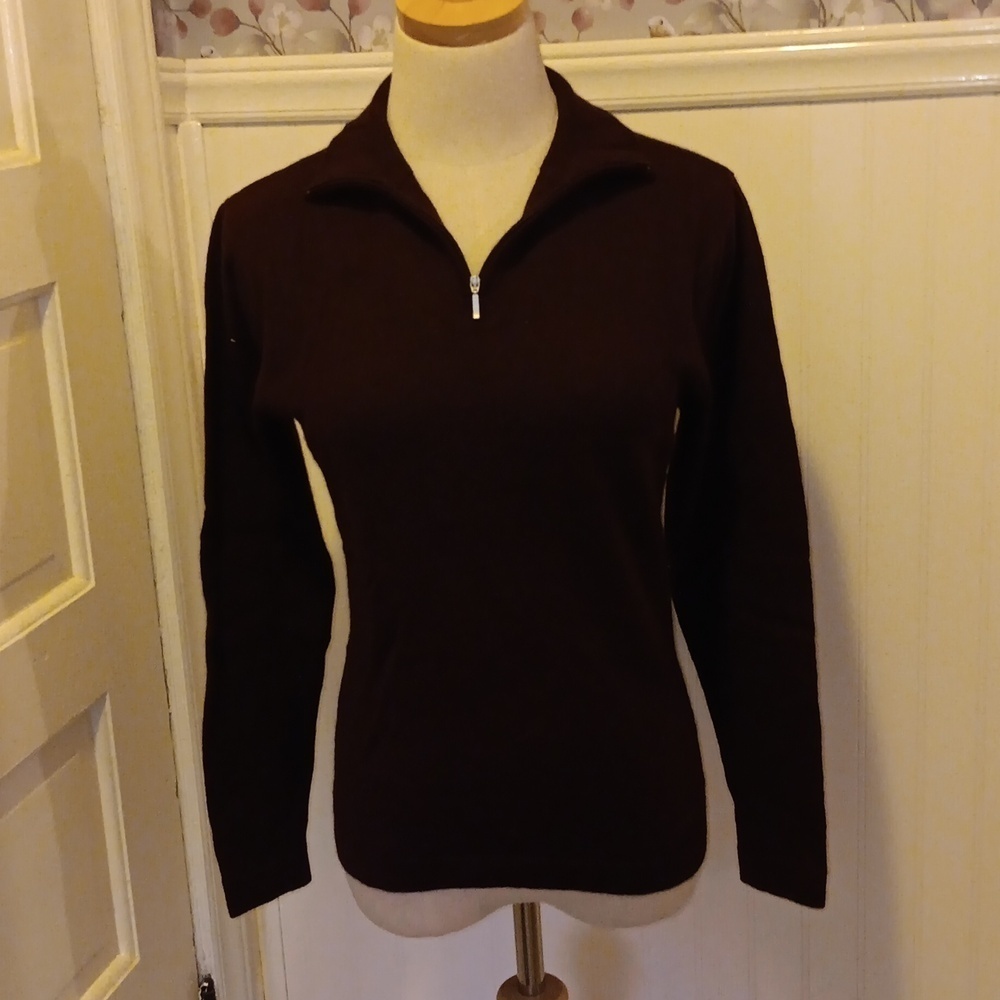 Garret Scott small purple Extra Fine Merino  wool sweater